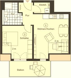 Půdorys ubytování Apartment "Zauberblick"