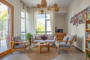 Posezení v ubytování Yunshan Villa
