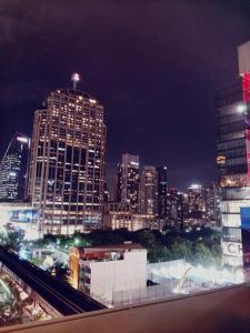 Nespecifikovaný výhled na destinaci Bangkok nebo výhled na město při pohledu z hotelu