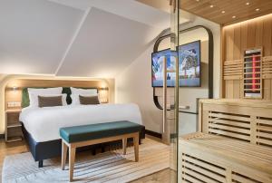 Postel nebo postele na pokoji v ubytování June Six Hotel Hannover City + 21 fotografií