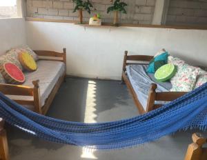 Χώρος καθιστικού στο Hostel gru Airport