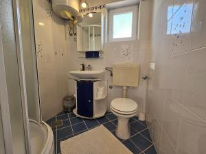 a small bathroom with a toilet and a sink at Apartment Magdica in Malinska +5 photos