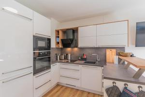 Kuchyňa alebo kuchynka v ubytovaní Apartmán Černá v Pošumaví