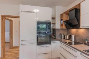 Kuchyňa alebo kuchynka v ubytovaní Apartmán Černá v Pošumaví