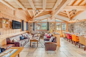 Posezení v ubytování Chalet Monte Bianco