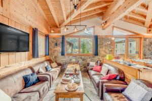 Posezení v ubytování Chalet Monte Bianco