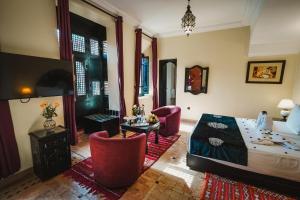 Posezení v ubytování Les Borjs De La Kasbah
