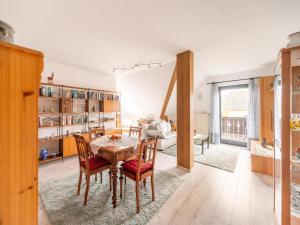 Χώρος καθιστικού στο Ferienwohnung zum Zaubergarten