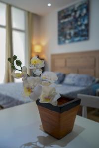 Posteľ alebo postele v izbe v ubytovaní 402 Apartamento nuevo con vista mar