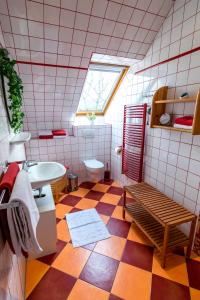 Koupelna v ubytování Mohnblume