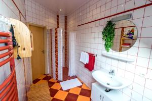 Koupelna v ubytování Mohnblume