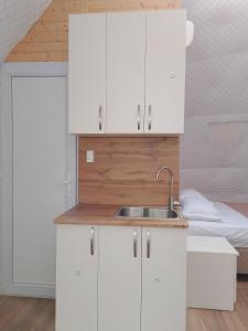 Kuchyň nebo kuchyňský kout v ubytování Glamping Machakhela 2