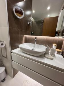 Koupelna v ubytování Hotel Kardinal