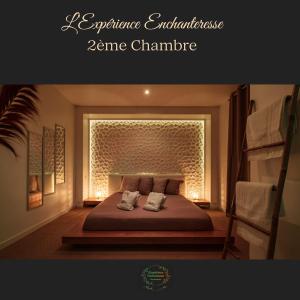 Postel nebo postele na pokoji v ubytování LOVE ROOM Morbihan BRETAGNE L'Expérience Enchanteresse