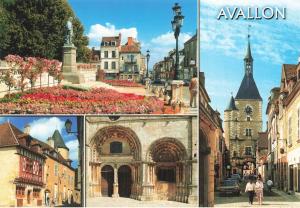a collage of photos of an old city with at la rénovée d'antan bis in Avallon