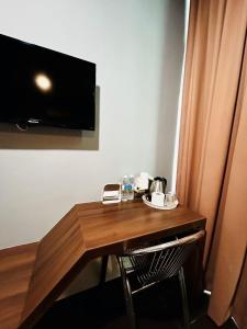 TV a/nebo společenská místnost v ubytování DS Hotel