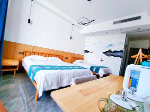 Letto o letti in una camera di 九华山风景区随侣同行民宿