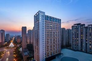 西安景观或在酒店看到的城市景观
