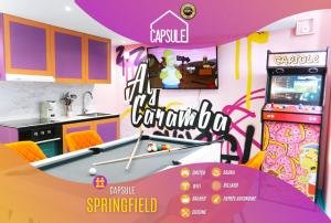Certifikát, hodnocení, plakát nebo jiný dokument vystavený v ubytování Capsule Springfield - Balnéo -Sauna - Billard