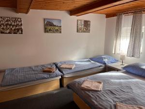 Postel nebo postele na pokoji v ubytování Chalupa U Smrku