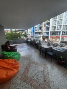 Zona d'estar a Palm Hostel