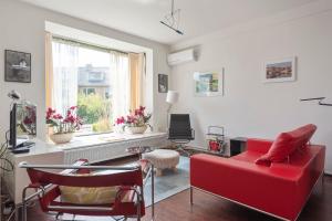 Posezení v ubytování Apartment De Drie Tulpen