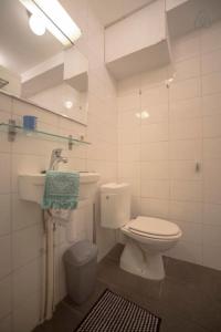 een badkamer met toilet en wastafel bij Stop & Stay 2 in Zandvoort