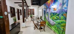Posezení v ubytování Alojamiento Colonial Popayán