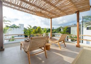 Μπαλκόνι ή βεράντα στο Jurassic Villa Canggu