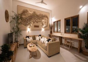 Χώρος καθιστικού στο Jurassic Villa Canggu
