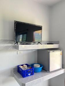 Η κουζίνα ή μικρή κουζίνα στο บ้านสวนหมอกเขาค้อ b1