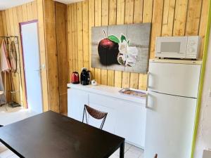 Kuchyň nebo kuchyňský kout v ubytování LE DEPOT studio du petit port