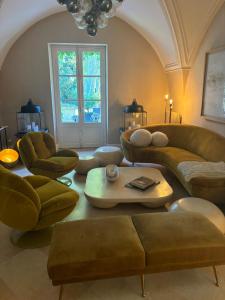 Istumisnurk majutusasutuses Manoir des Sources