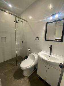 Koupelna v ubytování Hotel Rumi