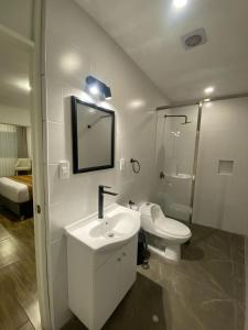 Koupelna v ubytování Hotel Rumi