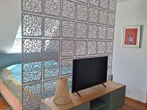 TV a/nebo společenská místnost v ubytování Kleines Domizil am Südhang
