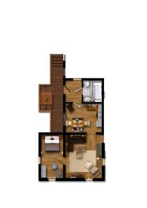 a rendering of a floor plan at Chalet Bucher in Ehrwald