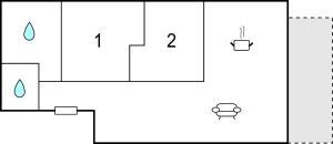The floor plan of Hochmoderne Ferienwohnung