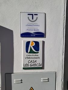 Certifikát, hodnocení, plakát nebo jiný dokument vystavený v ubytování Casa Los García