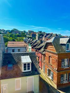 an overhead view of a city with buildings at Etoile in Ault