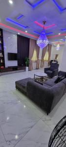 OtokutuLuxurious Apartment的客厅配有大沙发和电视