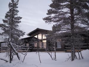 Villas Karhunpesä om vinteren