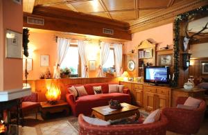 Posezení v ubytování Hotel Garnì Il Cirmolo