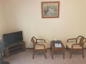 TV a/nebo společenská místnost v ubytování 余裕堂軽井沢山荘