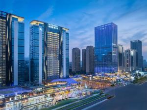 咸阳景观或在酒店看到的城市景观