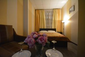 
Кровать или кровати в номере Отель Карат

