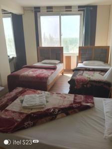 Uma cama ou camas num quarto em Mount View Hotel Skardu