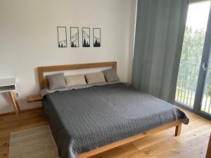 Postel nebo postele na pokoji v ubytování Krkonoše - apartmán s výhledem