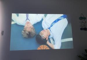 a tv screen with a picture of a basketball at 2BR Luxury riverview - Melody of the Sea Monarchy in Da Nang