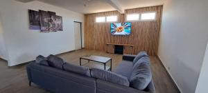 TV a/nebo společenská místnost v ubytování Villa Esthera Appartement Etage